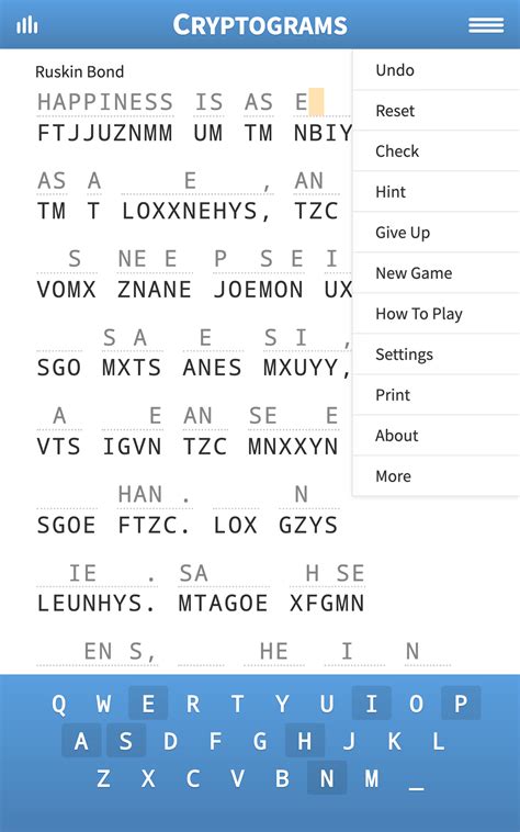 cryptogram game|Free Cryptogram Puzzles.
